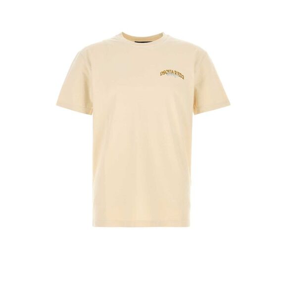Dsquared Men Beige Cotton T-Shirt